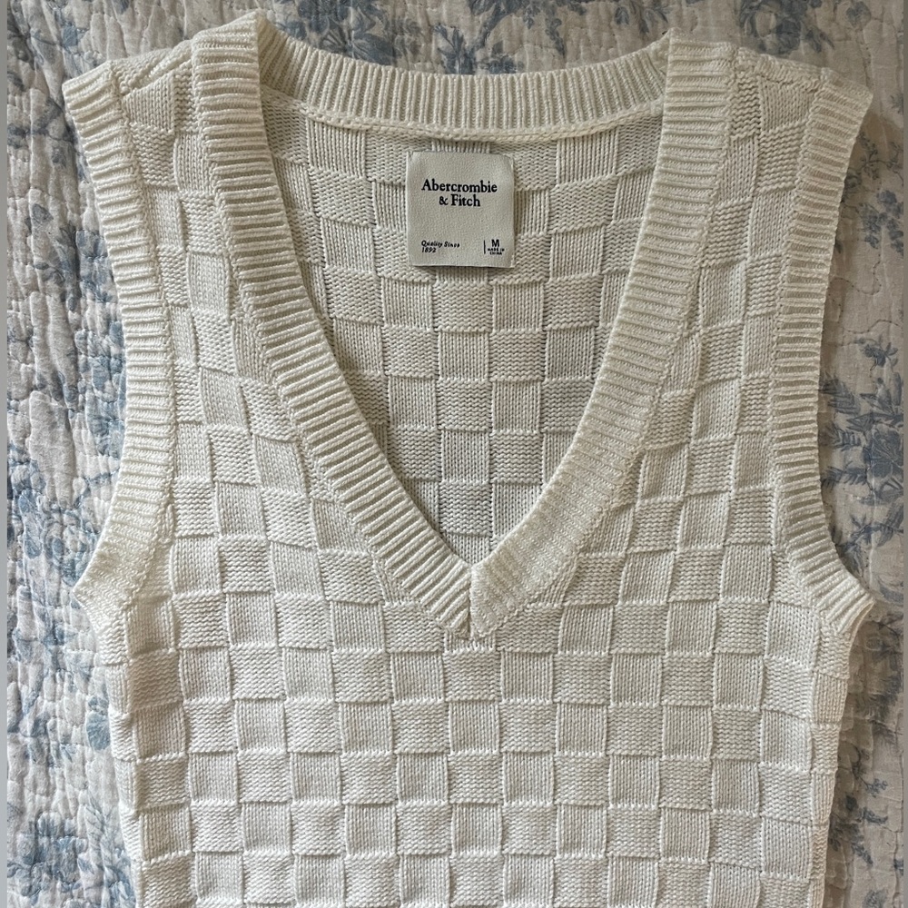 NWOT Abercrombie & Fitch Cream Sweater Vest